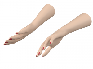 Female Hands Gesture 01 Base Mesh 3D मॉडल