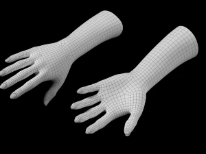 Female Hands Gesture 01 Base Mesh 3D Model