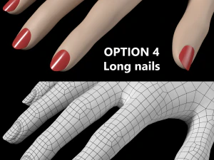 Gesto delle mani femminili 02 Maglia di base Modello 3D