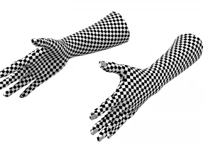 Gesto delle mani femminili 02 Maglia di base Modello 3D