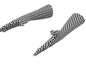 Gesto delle mani femminili 02 Maglia di base Modello 3D