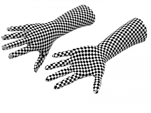 Gesto delle mani femminili 02 Maglia di base Modello 3D