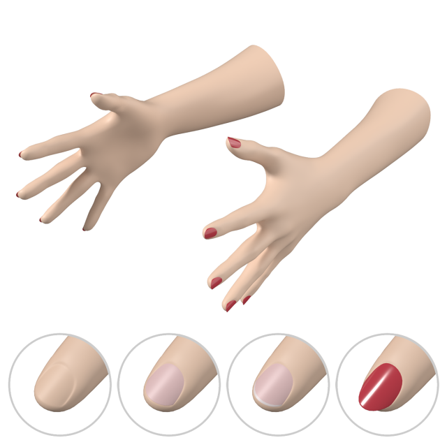 Female Hands Gesture 03 Base Mesh 3D Model .c4d .max .obj .3ds .fbx .stl .blend 