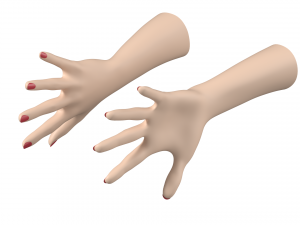 Female Hands Gesture 03 Base Mesh 3D Model
