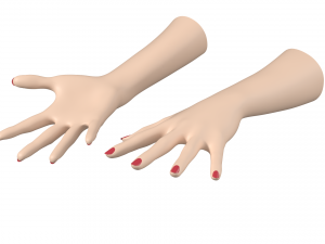 Female Hands Gesture 03 Base Mesh 3D Model