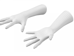 Female Hands Gesture 03 Base Mesh 3D Model