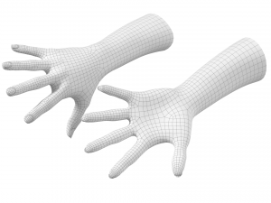 Female Hands Gesture 03 Base Mesh 3D Model