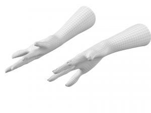 Female Hands Gesture 03 Base Mesh 3D Model