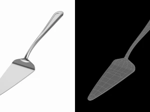 Talheres Cl&aacute;ssicos para Servidor de Pizza Bolo Torta Modelo 3D