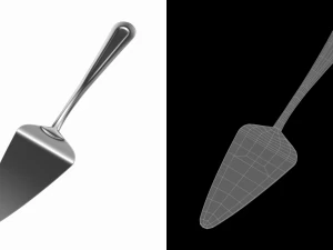 Talheres Cl&aacute;ssicos para Servidor de Pizza Bolo Torta Modelo 3D