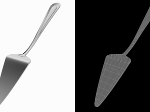 Cake Pie Pizza Server Classic Cutlery 3D मॉडल