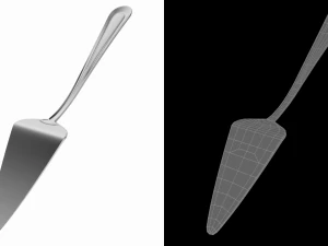 Talheres Cl&aacute;ssicos para Servidor de Pizza Bolo Torta Modelo 3D