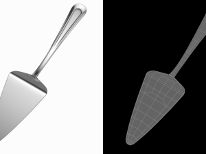 Cake Pie Pizza Server Classic Cutlery 3D मॉडल