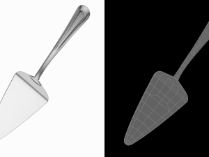 Cake Pie Pizza Server Classic Cutlery 3D मॉडल