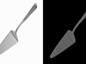 Cake Pie Pizza Server Classic Cutlery 3D मॉडल