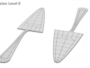 Talheres Cl&aacute;ssicos para Servidor de Pizza Bolo Torta Modelo 3D