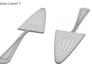 Cake Pie Pizza Server Classic Cutlery 3D मॉडल