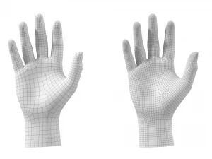 Male Hand Base Mesh 01 3D Model