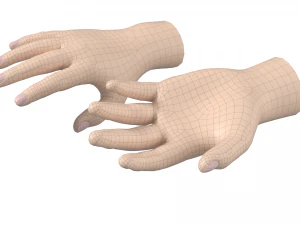 Maglia base mano maschile 02 Modello 3D