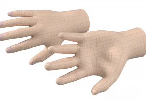 Maglia base mano maschile 02 Modello 3D