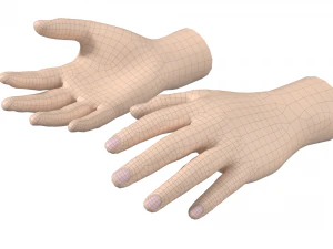 Maglia base mano maschile 02 Modello 3D