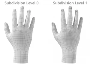 Maglia base mano maschile 02 Modello 3D