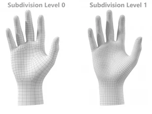 Maglia base mano maschile 02 Modello 3D