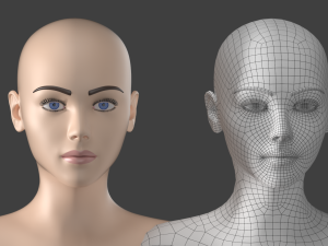 Stylized Female 01 T-Pose Base Mesh Modelo 3D