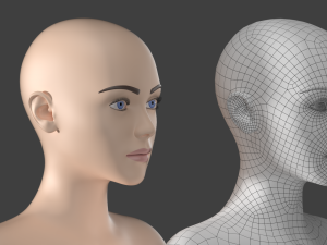Stylized Female 01 T-Pose Base Mesh Modelo 3D