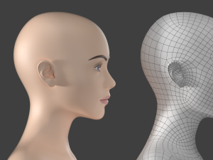 Stylized Female 01 T-Pose Base Mesh Modelo 3D