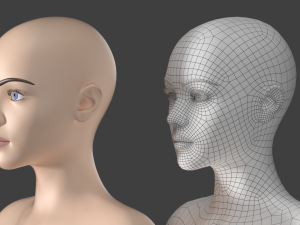 Stylized Female 01 T-Pose Base Mesh Modelo 3D