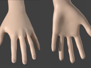 Stilisiertes weibliches 01 T-Pose-Basisnetz 3D Modell
