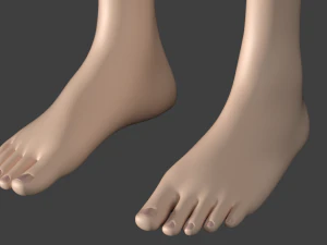 Stilisiertes weibliches 01 T-Pose-Basisnetz 3D Modell