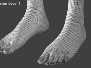 Stilisiertes weibliches 01 T-Pose-Basisnetz 3D Modell
