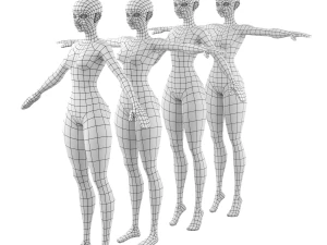 Malha Base Feminina Estilizada 02 Modelo 3D