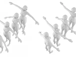 Stylized Female 02 Base Mesh 3D Model