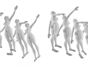 Stylized Female 02 Base Mesh 3D Model