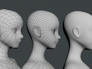 Stylized Female 02 Base Mesh Modèle 3D