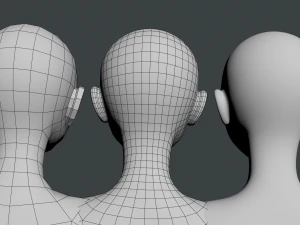 Stylized Female 02 Base Mesh 3D Model