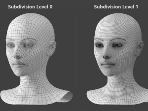 Maglia base testa femminile stilizzata 01 Modello 3D