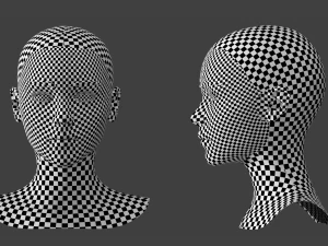 Maglia base testa femminile stilizzata 01 Modello 3D