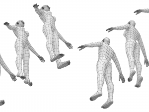 Natural Male and Female in A-Pose Base Mesh 3D 模型