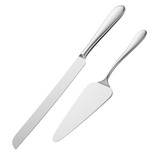 Cake Pie Pizza Knife and Server Generic Cutlery 3D Model .c4d .max .obj .3ds .fbx .stl .blend 