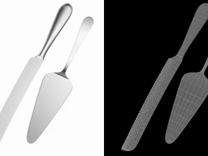 Cake Pie Pizza Knife and Server Generic Cutlery 3D Model