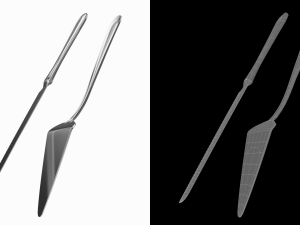 Cake Pie Pizza Knife and Server Classic Cutlery Modello 3D