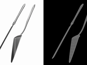 Cake Pie Pizza Knife and Server Classic Cutlery 3D Model