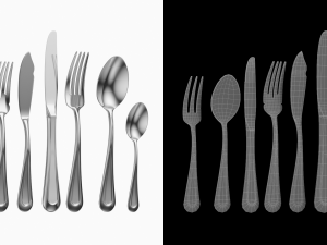 Classic Cutlery Set of 9 Pieces COLLECTION Model 3D