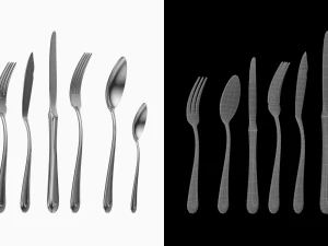 Juego de Cubiertos Cl&aacute;sicos de 9 Piezas COLECCI&Oacute;N Modelo 3D