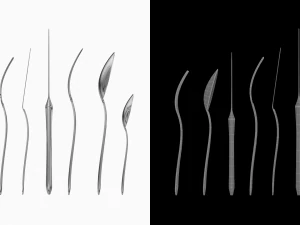 Juego de Cubiertos Cl&aacute;sicos de 9 Piezas COLECCI&Oacute;N Modelo 3D