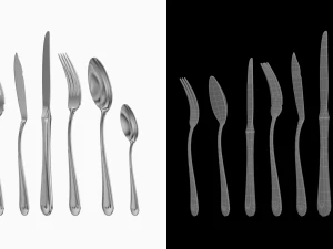Juego de Cubiertos Cl&aacute;sicos de 9 Piezas COLECCI&Oacute;N Modelo 3D